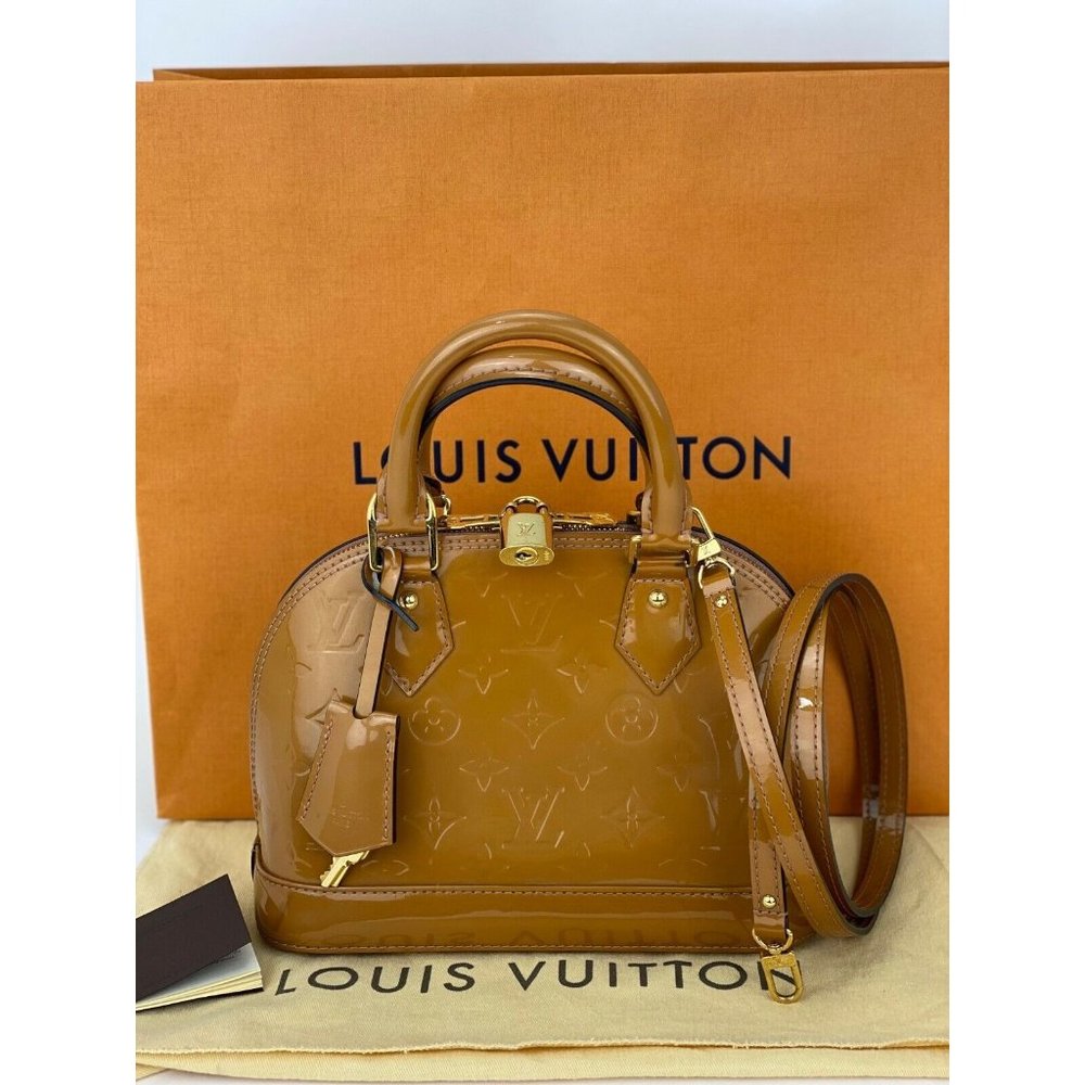 LOUIS VUITTON Alma BB Monogram Vernis Rose Velours  Hand Shoulder Bag